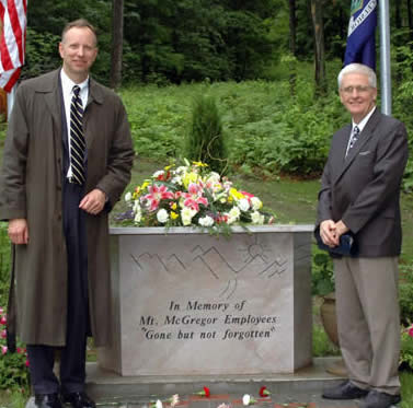 Mount McGregor Correctional Facility Superintendent Harold McKinney and DA Murphy attend a Memorial Service to remember the men and women who have worked at Mt. McGregor