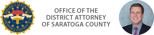 Image of Karen and Saratoga DA Logo